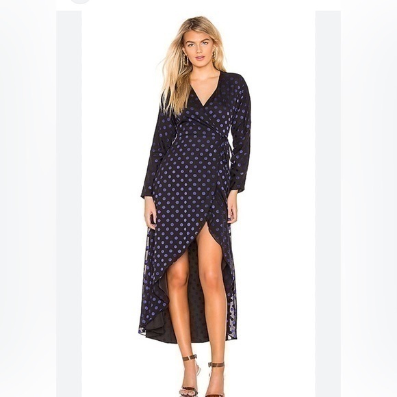 Privacy please polka dot Misha maxi dress EUC size XS - Picture 1 of 10
